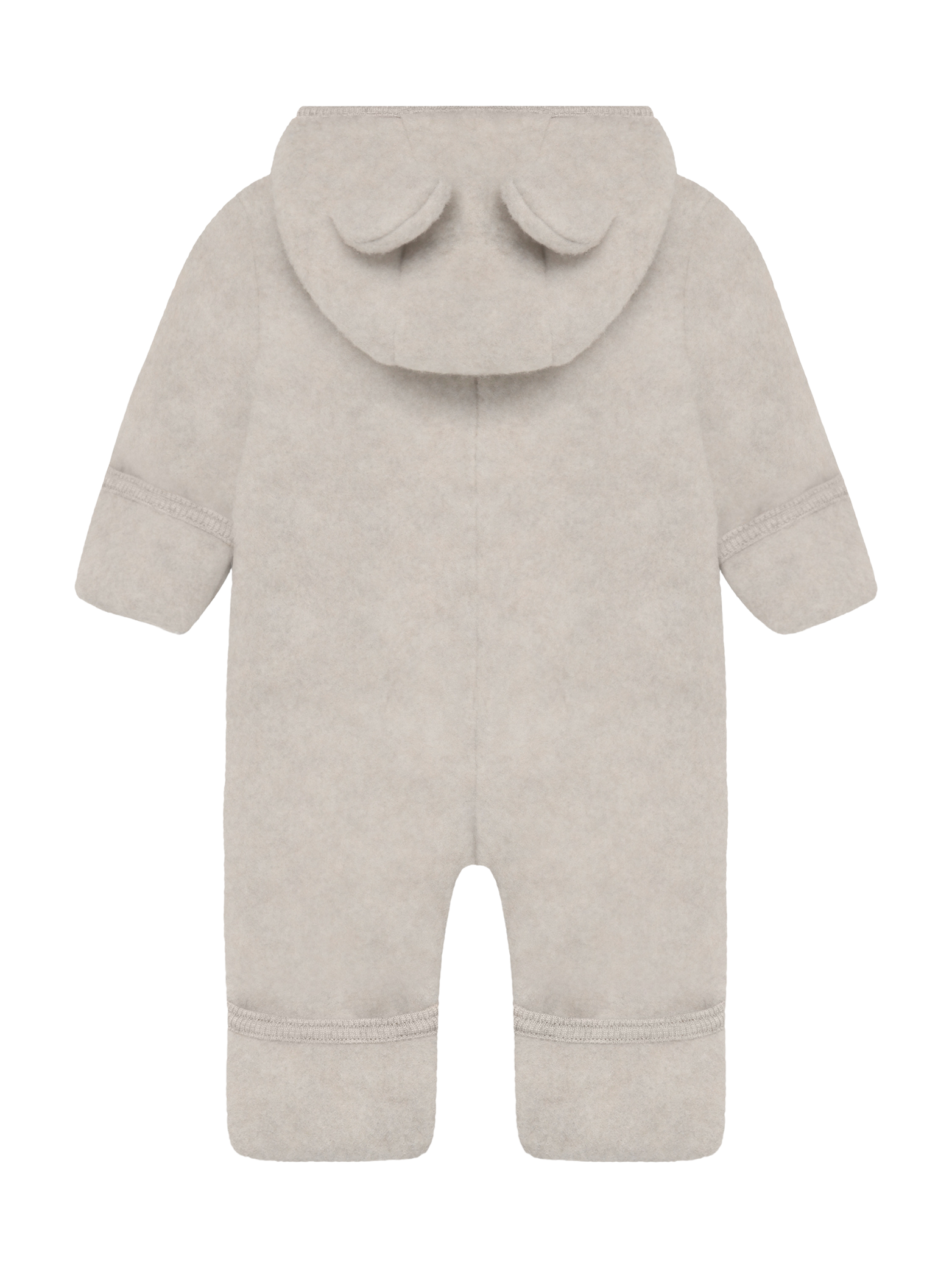 Huttelihut Pram Suit Ears Wool Fleece - camel melange